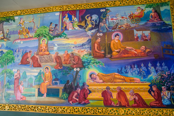 Templo budista em Yangon, Myanmar.