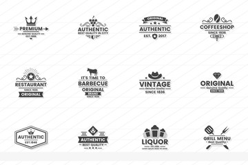 Vintage Retro Vector Logo for banner, poster, flyer