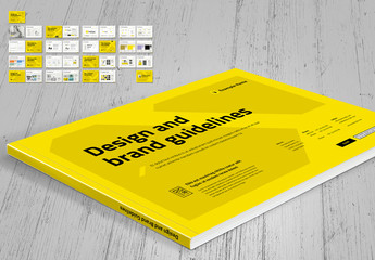 Brand Style Guide Layout with Yellow Accents