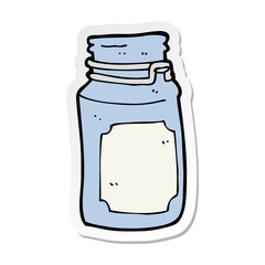 sticker of a cartoon kitchen jar