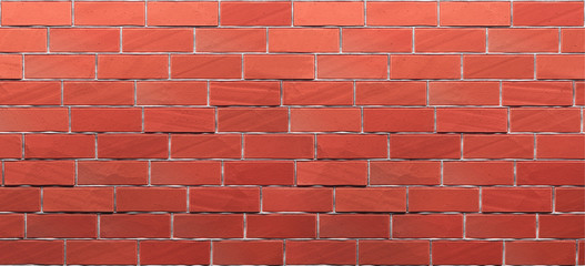 Red brick wall texture. 3d render
