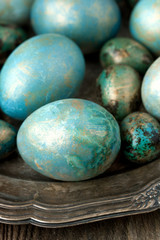 Colorful easter eggs,  spring holiday background