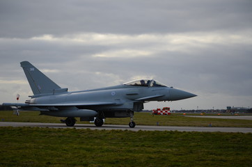 Fototapeta na wymiar British military airfield, RAF aerodrome 