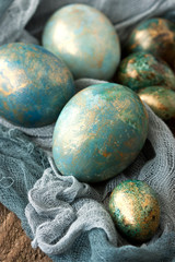 Colorful easter eggs,  spring holiday background