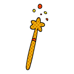 cartoon doodle of a magic wand