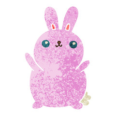 quirky retro illustration style cartoon rabbit