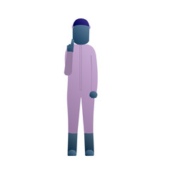 Man in protective suit vector graphics