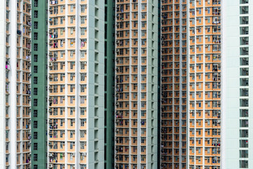 Fototapeta premium Real estate building facade in Hong Kong