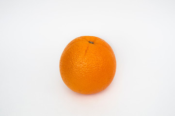 Fresh orange on a white background. Horizontal photo. Tropical fruit.