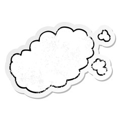 distressed sticker of a cartoon puff of smoke