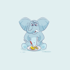 elephant sticker emoticon in business shares coin