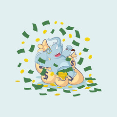 elephant sticker emoticon lies happy