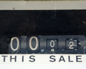 Analog gas station pump two-cent sale