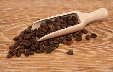 coffee on wooden background