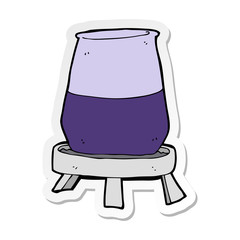 sticker of a cartoon science experiment