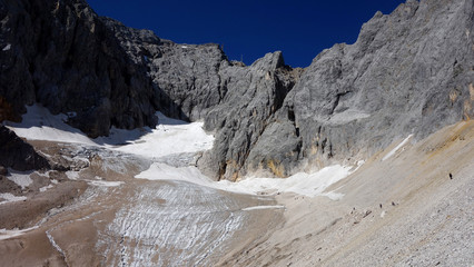 Wanderung auf die Zugspitze, über das Höllentalklamm mit Gletscher (Höllenthalerferner) und...