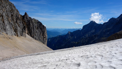 Wanderung auf die Zugspitze, über das Höllentalklamm mit Gletscher (Höllenthalerferner) und Klettersteig