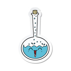 Naklejka premium sticker of a cartoon chemical potion