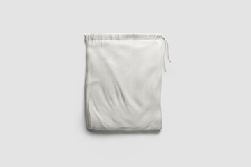 Tote bag canvas fabric cloth shopping sack mockup blank template isolated on white background (clipping path).High resolution photo.