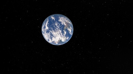 Planet Earth from space 3D illustration orbital view, our planet from the orbit, world, ocean, atmosphere, land, clouds, globe (Elements of this image furnished by NASA)