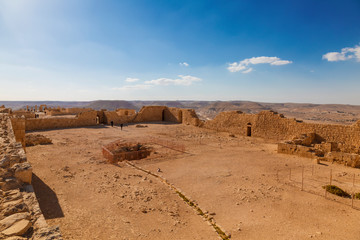 Fototapeta na wymiar View of the ancient city of Avdat on mount Negev, Israel, middle East