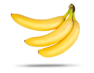 Three ripe bananas