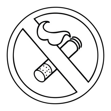 recommend clip art: line drawing cartoon no smoking allowed sign