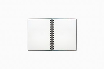 Notebook on a white background, Notepad. 3D rendering.