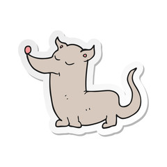 sticker of a cartoon little dog