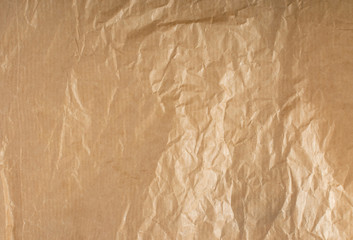 Crumpled Craft Paper Top View with Copy Space for Collages