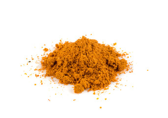 Mixture of Indian Spices and Herbs Powders Isolated