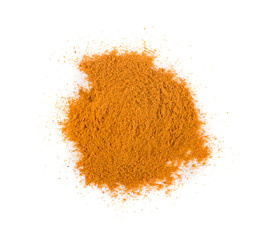 Mixture of Indian Spices and Herbs Powders Isolated