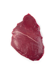 Fresh Deer Meat or Venison Isolated on White Background