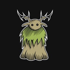 Fototapeta premium monster wood characther vector illustration for your company or brand