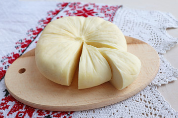 homemade cheese tablecloth with a pattern