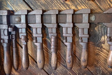 wrench, spanner, monkey wrench, screw wrench, diverse wrench tools