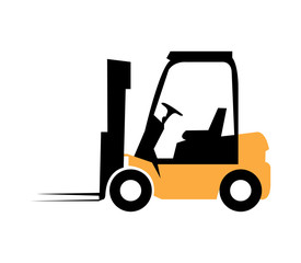 forklift on a white background