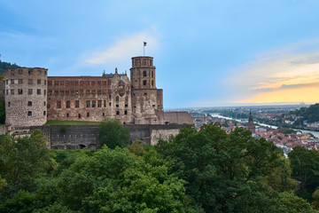 Fototapeta na wymiar View of Heidelberg Palace, Germany