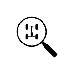 car search icon, car sign, car search symbol.