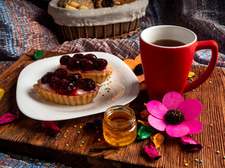 Delicious shortbread cake