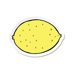sticker of a cartoon lemon