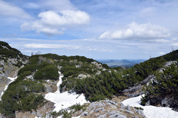 Durmitor national park. Mountains, near Bobotov Kuk. Montenegro.