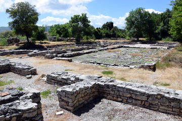 Fototapeta na wymiar Ruins of Buthrotum, ancient city in south Albania. Butrint - UNESCO World Heritage.