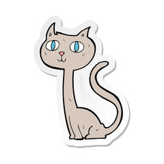 sticker of a cartoon cat