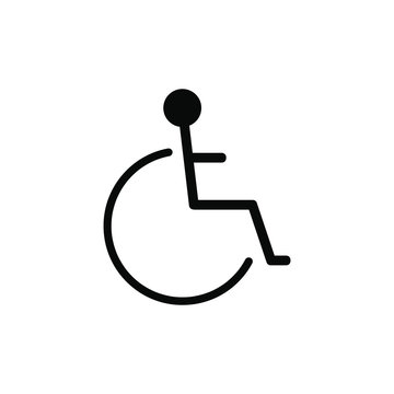 whellchair icon, whellchair symbol. vector.