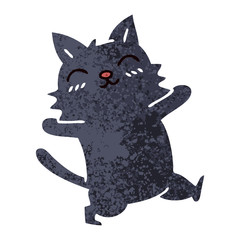 quirky retro illustration style cartoon cat