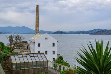 Alcatraz Penitentiary Chimney and nature