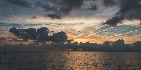 Sonnenuntergang &uuml;ber der K&uuml;ste von Mallorca