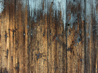 wooden door with old paint remains