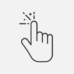 Obraz premium line click icon isolated on white background. Vector illustration.